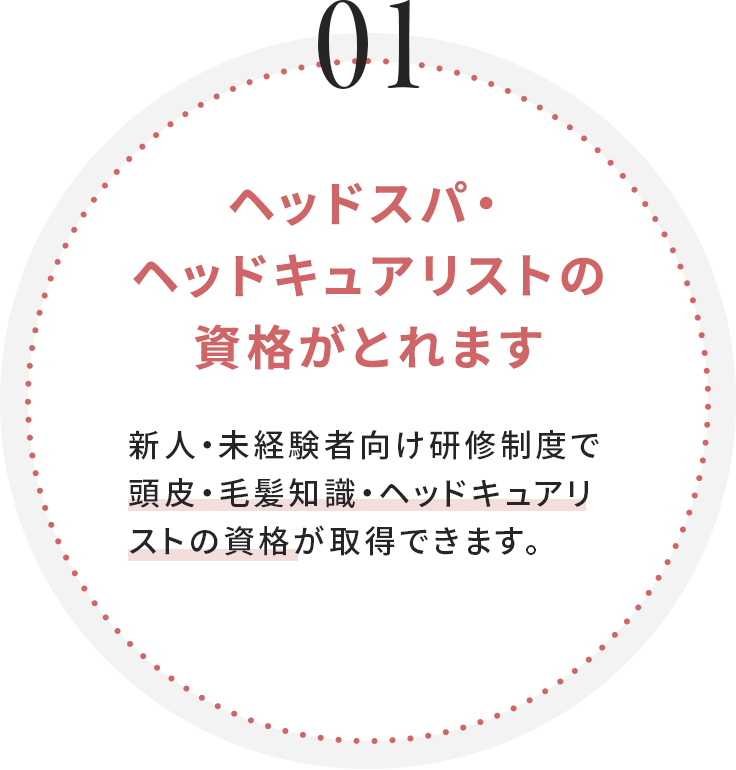 ヘッドスパ・ヘッドキュアリストの資格がとれます